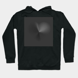 Angle Gradient on Halftone Heart (Charcoal) NOIR Hoodie